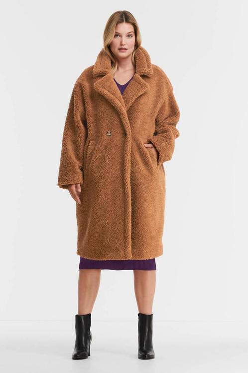 Faux fur bontjas Miljuschka mt 48 camel kleur, Kleding | Dames, Grote Maten, Zo goed als nieuw, Jas of Mantel, Bruin, Ophalen of Verzenden