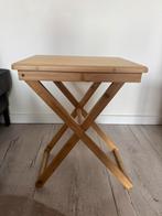 Inklapbare bijzet tafel hout, Huis en Inrichting, Tafels | Sidetables, 50 tot 100 cm, Ophalen of Verzenden, Zo goed als nieuw