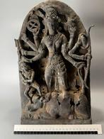 Antieke bronzen beeld van de hindoeïstische godin Durga, Antiek en Kunst, Ophalen of Verzenden