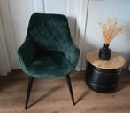 Groene Velvet Stoel - Stijlvol en Comfortabel, Huis en Inrichting, Ophalen, Zo goed als nieuw, Overige kleuren, Eén