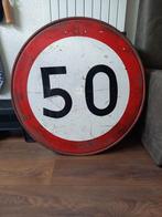 Echt verkeersbord 50 vintage oud, Ophalen, Gebruikt, Overige typen