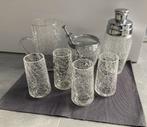Longdrinkglazen set met schenkkan, ijsemmer en shaker, Glas of Glazen, Ophalen of Verzenden, Overige stijlen, Glas