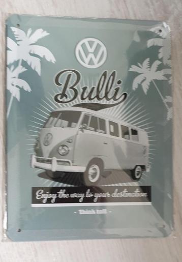 metalen plaat nostalgic art vw volkswagen bus en kever beschikbaar voor biedingen