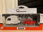 Fiat 126 met Niewiadow N126 caravan Predom, Hobby en Vrije tijd, Modelauto's | 1:43, Ophalen, Nieuw, Auto, Overige merken