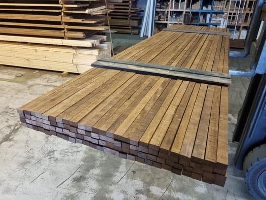 367 meter hardhouten latten fijnbezaagd - nr: HP204, Ophalen, Nieuw, 250 cm of meer, Planken