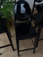 Kartell barkruk zwart hoogglans, 5 krukken of meer, Ophalen, Gebruikt, 60 tot 90 cm