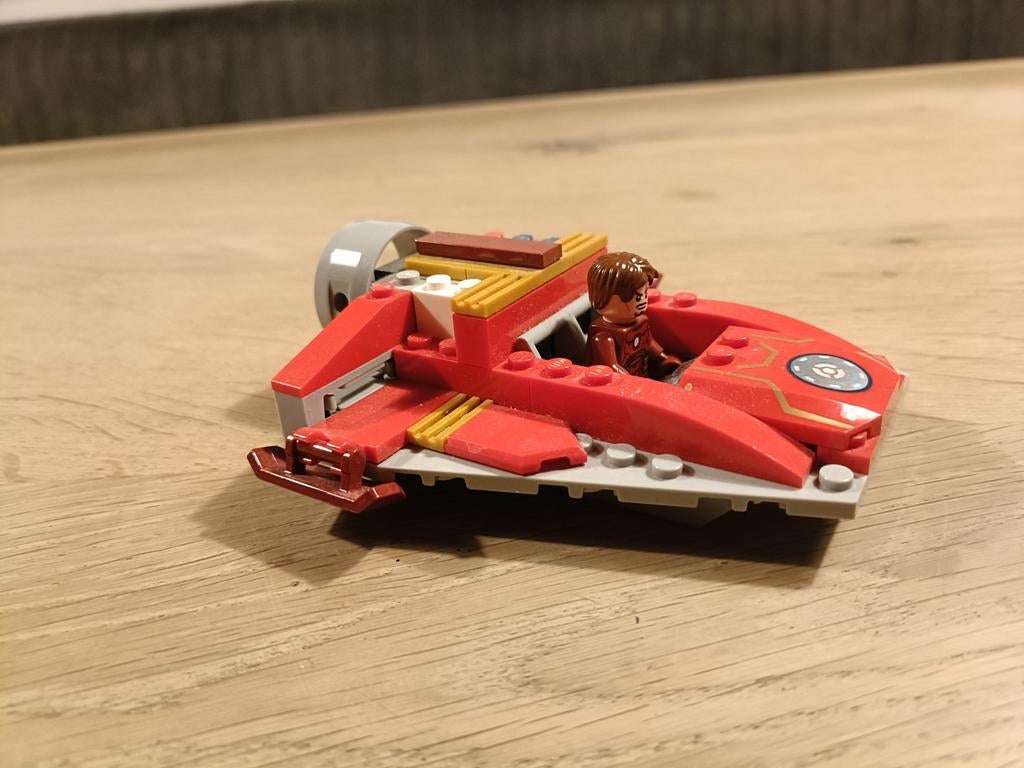 Lego Marvel Iron Man Vliegtuig, Kinderen en Baby's, Speelgoed | Duplo en Lego, Ophalen of Verzenden, Zo goed als nieuw, Complete set