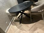 Marmer zwart eettafel 120cm, Ophalen, Marmer, Rond, Zo goed als nieuw