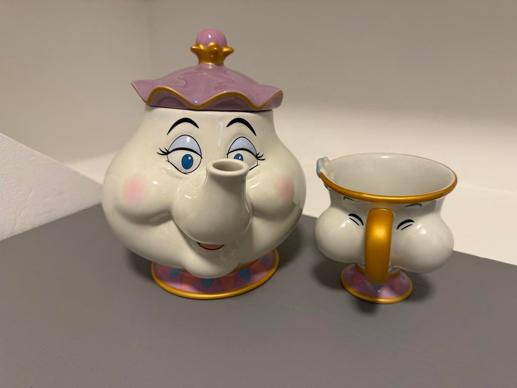 Disney Beauty and the Beast Theepot & Kopje, Verzamelen, Disney, Ophalen of Verzenden, Gebruikt