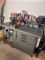 Vintage Werkbank met Bankschroef, Doe-het-zelf en Verbouw, Werkbanken, Ophalen of Verzenden, Gebruikt, 120 tot 170 cm, Bankschroef