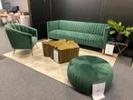 Richmond Interiors Bank Contessa Green Velvet SHOWROOMMODEL, High Class, Stof, Ophalen of Verzenden, Zo goed als nieuw