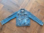 Donkerblauwe spijkerjas van Mango maat 116, Kinderen en Baby's, Kinderkleding | Maat 116, Ophalen, Gebruikt, Meisje, Mango