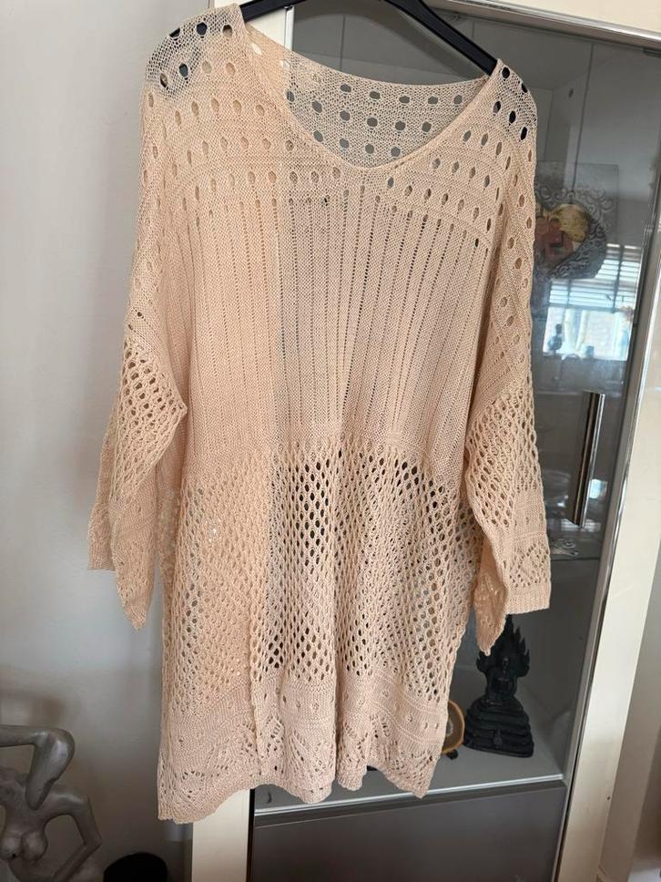 Nieuwe Chic Me gehaakte trui - Maat 54, Kleding | Dames, Grote Maten, Nieuw, Trui of Vest, Beige, Ophalen of Verzenden