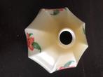 Vintage lamp Opaline lampenkap met bloemenopdruk jaren 40, Antiek en Kunst, Antiek | Lampen, Ophalen of Verzenden