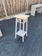 Platentafeltje / Bijzettafeltje wit, Ophalen, Minder dan 55 cm, Gebruikt, Vierkant