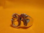 Zilveren Ohm ring, Ø 20,2 mm, Verzamelen, Religie, Verzenden, Nieuw, Sieraad, Hindoeïsme