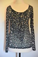 Dept: katoenen top met ruffels in camouflageprint, XS, Verzenden, Nieuw, Lange mouw, Maat 34 (XS) of kleiner