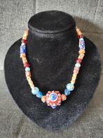 Antieke Murano Millefiori Vol Kleuren Venetiaanse Ketting, Sieraden, Tassen en Uiterlijk, Antieke sieraden, Overige materialen