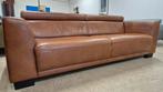 Cognac leren Montel 3 zits design bank direct beschikbaar!!, Huis en Inrichting, Banken | Bankstellen, Driepersoons, Ophalen of Verzenden