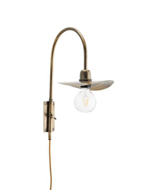 Wandlamp in vintage messing – 45 cm | Nieuw, ongebruikt, Huis en Inrichting, Lampen | Wandlampen, Ophalen of Verzenden
