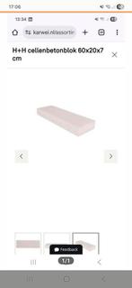 H+H Cellenbetonblok 60x20x7 cm +/- 60 stuks, Ophalen