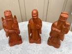 Set van 3 Houten Chinese Wijzen Beeldjes., Ophalen of Verzenden