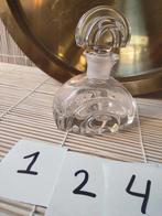 Vintage Glazen Parfumflesje met Dop - Italiaans, Ophalen of Verzenden