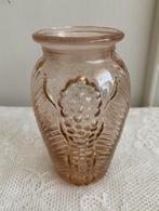 Brocante roze glazen vaasje / Persglas, Gebruikt, Overige kleuren, Ophalen of Verzenden, Glas