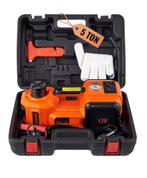 Elektrische krik 5 ton 12V + bandenpomp – complete set, Verzenden, Nieuw, Hydraulisch, Garagekrik