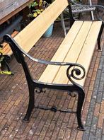 gietijzeren tuinbank 1.6 m lang, Ophalen, Nieuw, Hout
