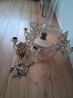 Antieke Petroleumlamp / Olielamp kaarsenhouder hanglamp, Ophalen