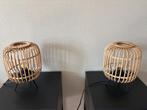 2 tafellampen rotan, Ophalen, Nieuw, Overige materialen, Minder dan 50 cm