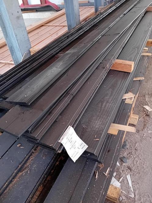 Sponningplank douglas zwart 18x190mm x 400cm restpartij, Tuin en Terras, Palen, Balken en Planken, Gebruikt, Planken, 250 cm of meer