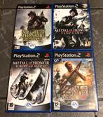 4x playstation 2 medal of honor met boekjes compleet, Ophalen, Shooter, 2 spelers, Zo goed als nieuw