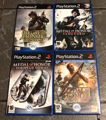 4x playstation 2 medal of honor met boekjes compleet beschikbaar voor biedingen