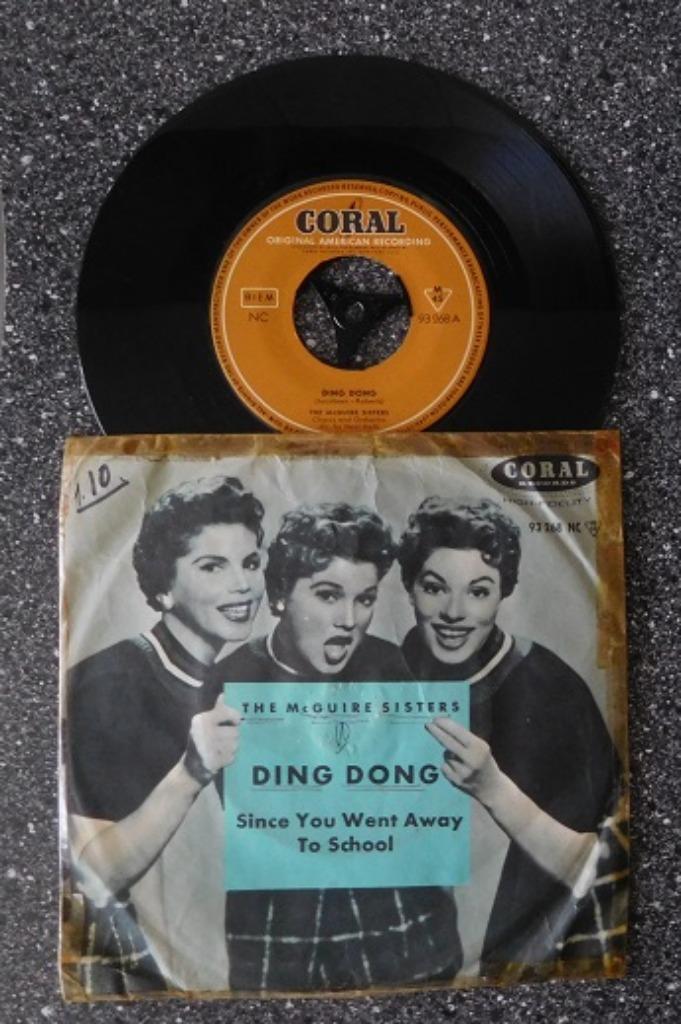 The McGuire Sisters - ding dong (DE1958) (vanaf € 3,00), Cd's en Dvd's, Vinyl Singles, Zo goed als nieuw, Pop, Ophalen of Verzenden