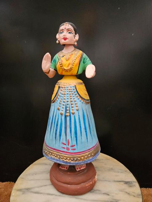 Indiase Danseres Poppen - Handgeschilderd, Antiek en Kunst, Kunst | Beelden en Houtsnijwerken, Ophalen