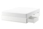 Nordli bed IKEA 160cm breed, Huis en Inrichting, Ophalen, Gebruikt, Wit, Tweepersoons