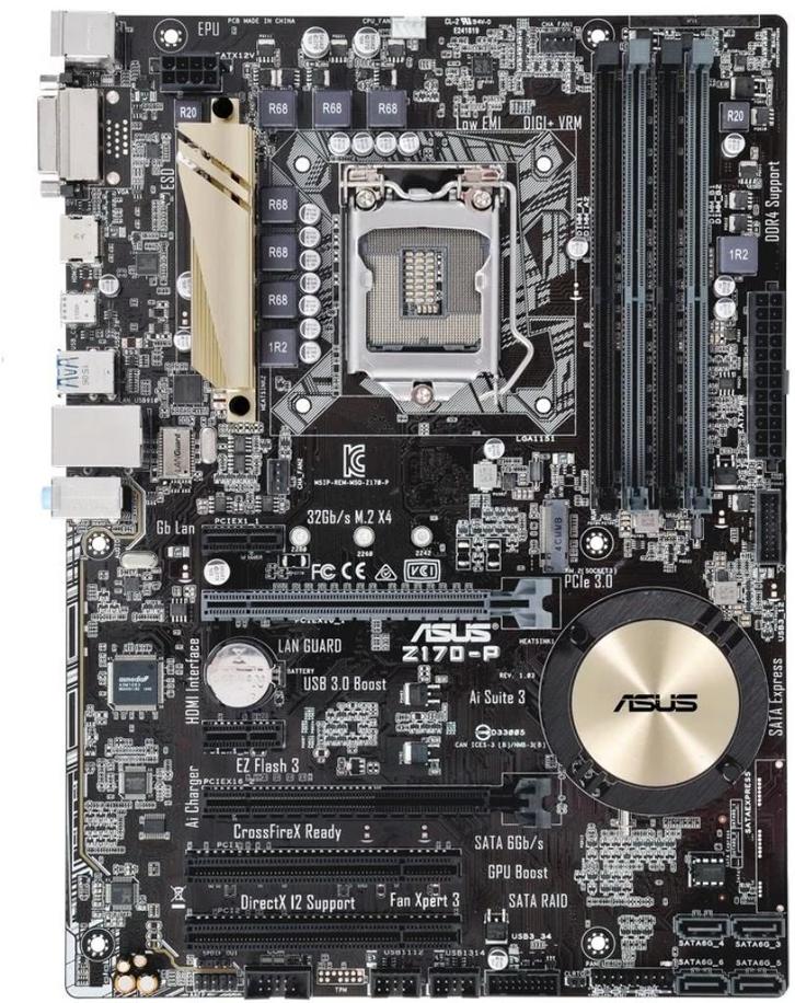 ASUS Z170-P socket 1151, Computers en Software, Moederborden, Gebruikt, DDR4, Verzenden