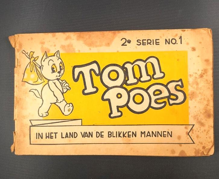 Tom Poes Het land van de blikken mannen oude versie, Boeken, Stripboeken, Gelezen, Eén stripboek, Ophalen of Verzenden