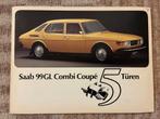Saab 99 GL Combi Coupé 5-deurs brochure 1976, Verzenden, Zo goed als nieuw, Overige merken