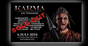 2x tickets Karma Outdoor 2024 Zaterdag!