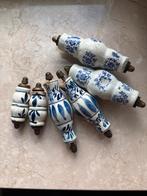 Delfts blauwe handvatten set, Ophalen of Verzenden, Gebruikt