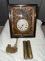 Antieke Pendule met Bloemmotief, Ophalen