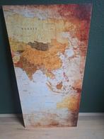 3 Luik schilderijen wereldkaart, Ophalen, Zo goed als nieuw, Schilderij, 75 cm of meer