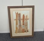 Afbeelding van oude ski’s in lijst 60 x 45 cm, Ophalen