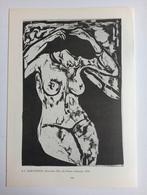 Ernst Ludwig Kirchner Houtsnede prent jaren 60/80 erotiek, Antiek en Kunst, Kunst | Etsen en Gravures, Ophalen of Verzenden