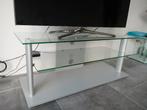 tv meubel, Huis en Inrichting, Kasten | Televisiemeubels, Ophalen, 100 tot 150 cm, Zo goed als nieuw, Glas