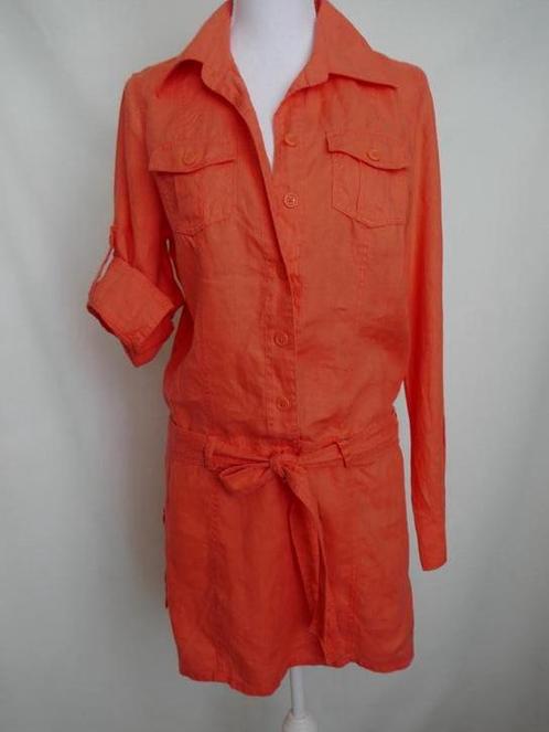 LUISA CERANO | ZGAN| Maat40 | 100% LINNEN Tuniek ORANGE, Kleding | Dames, Blouses en Tunieken, Zo goed als nieuw, Maat 38/40 (M)