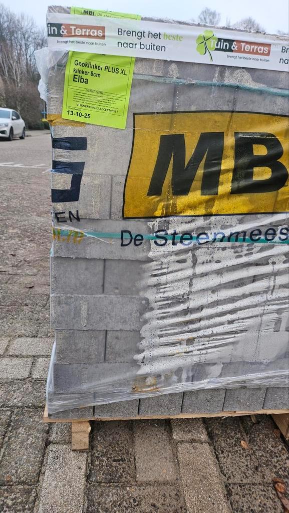 15m2 Mbi klinker 2 pakken NIEUW, Tuin en Terras, Tegels en Klinkers, Nieuw, Klinkers, Beton, Ophalen